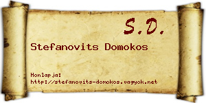 Stefanovits Domokos névjegykártya